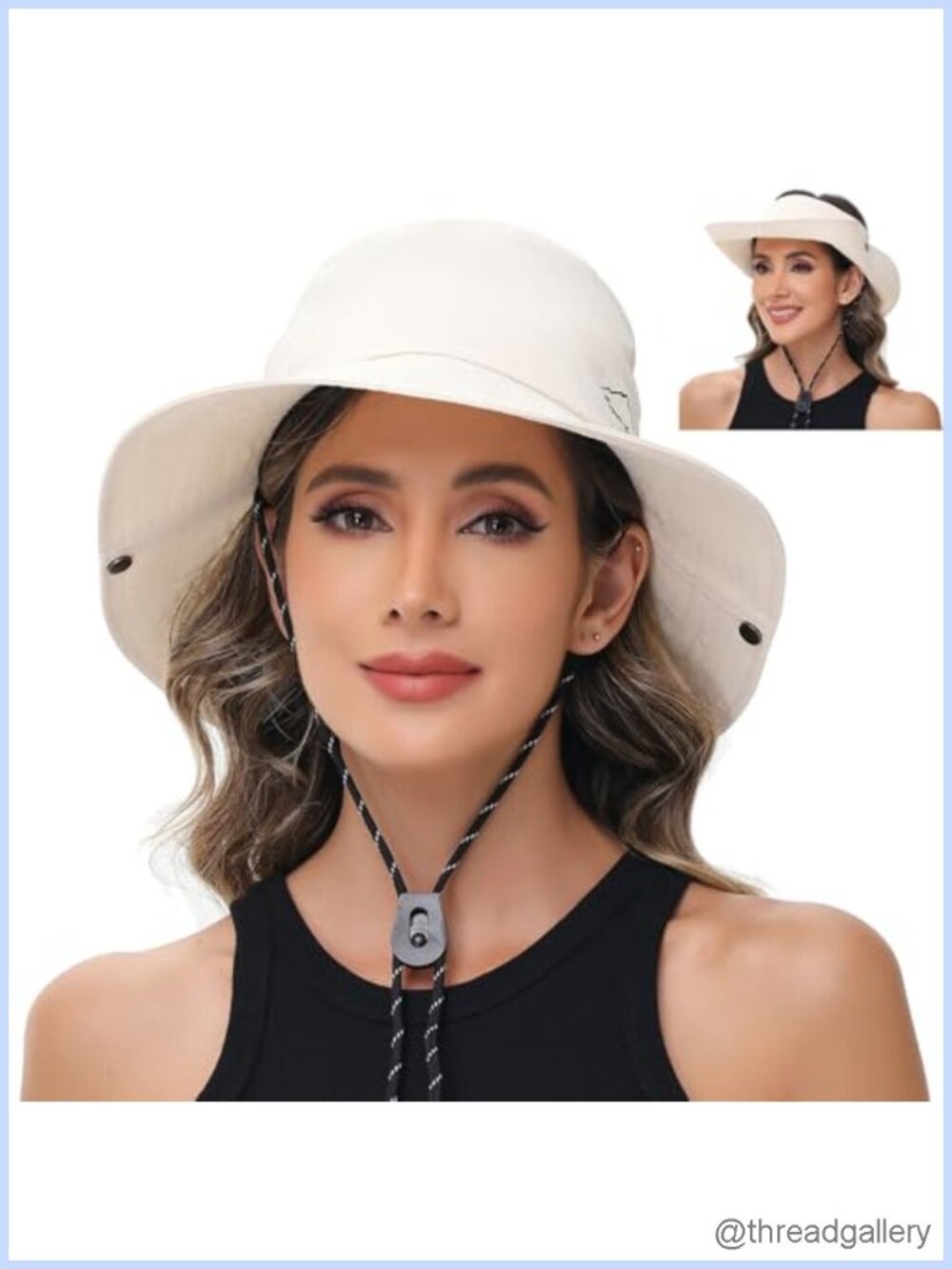 Women's UPF 50+ Wide Brim Sun Hat 2-in-1 Zip-Off Safari Bucket Hat